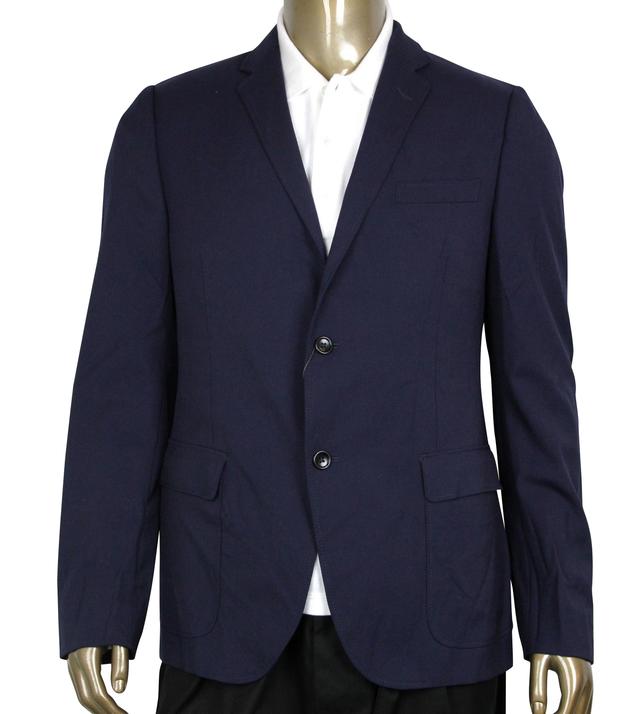 Gucci Men's Formal 2 Buttons Blue Poly / Wool / Elastane Jacket (G 50 R / US 40 R)