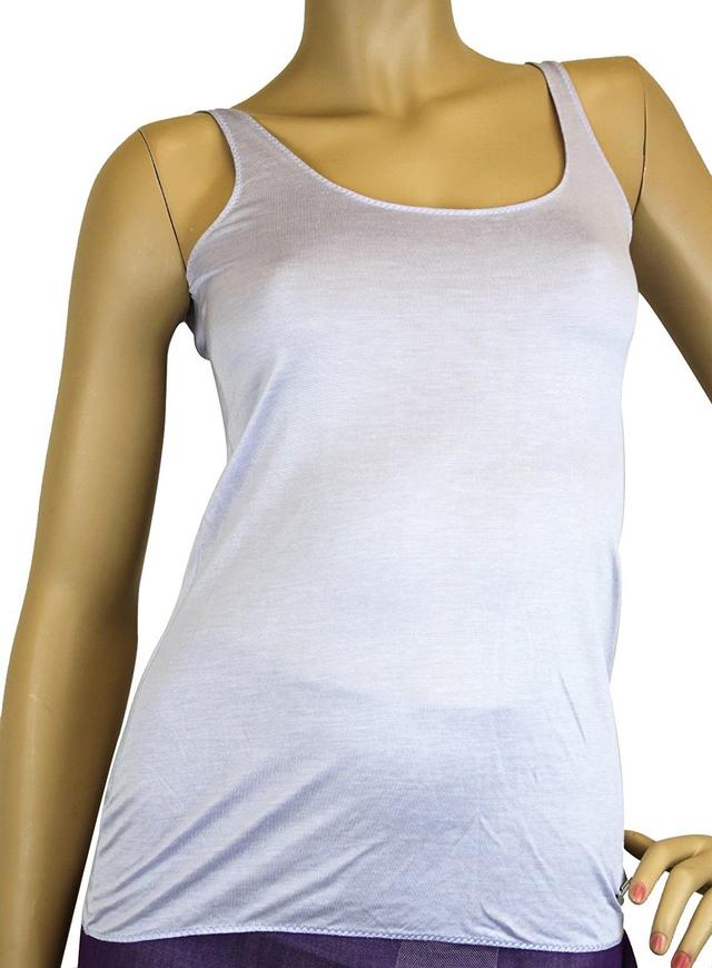 Gucci Women's Lilac Rayon Small Logo Tank Top