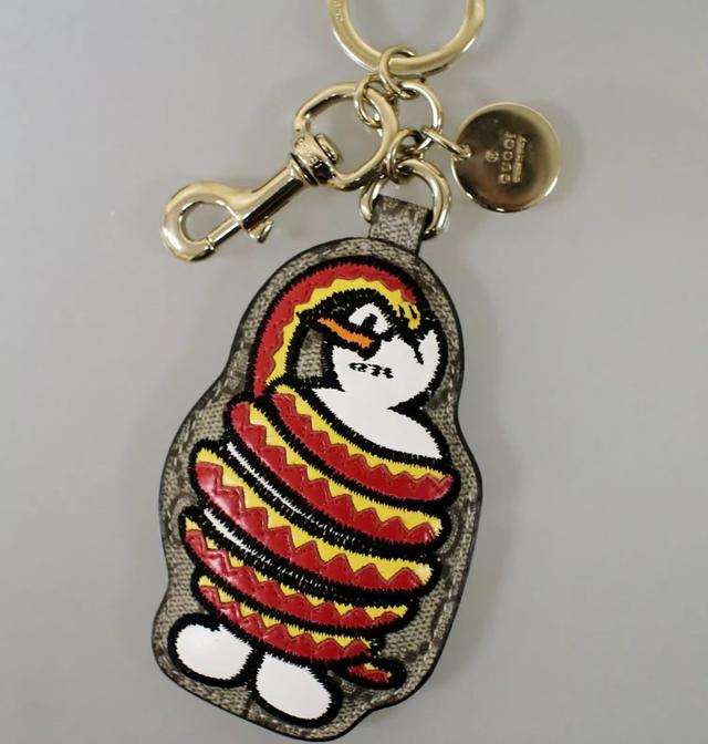 Gucci Unicef GG Canvas/Leather Key Ring/Charm Snowman and Snake