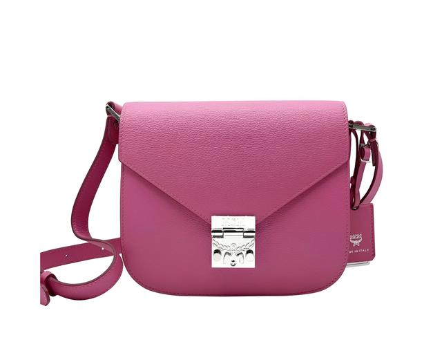 MCM Sugar Pink Patricia Leather Crossbody Shoulder Bag