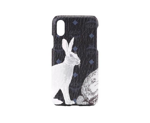 MCM Unisex Black Visetos Hide And Seek Bunny IPhone X Case