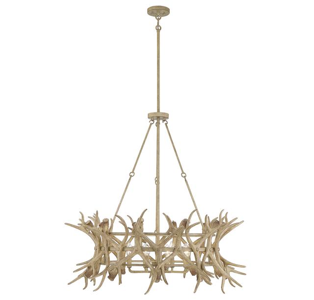 Daniels 8-Light Chandelier in Natural Antler