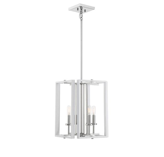Savoy House Adjustable 4-Light Pendant in Polished Nickel