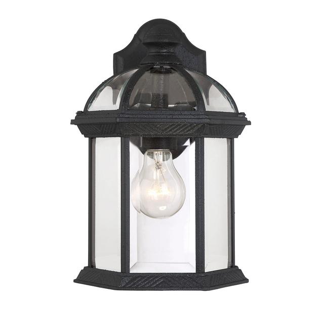 Savoy House Kensington 11.5" Outdoor Wall Lantern in Textured Black - 5-0634-BK