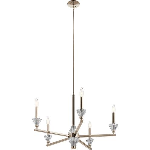 Calyssa 5-Light Chandelier in Polished Nickel