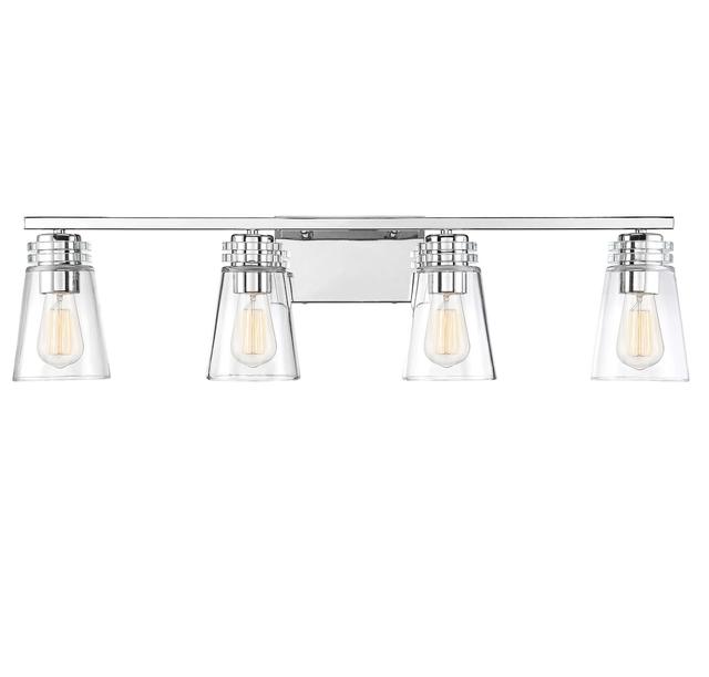Savoy House Brannon 4-Light Bathroom Vanity Light in Polished Nickel - 8-2148-4-109