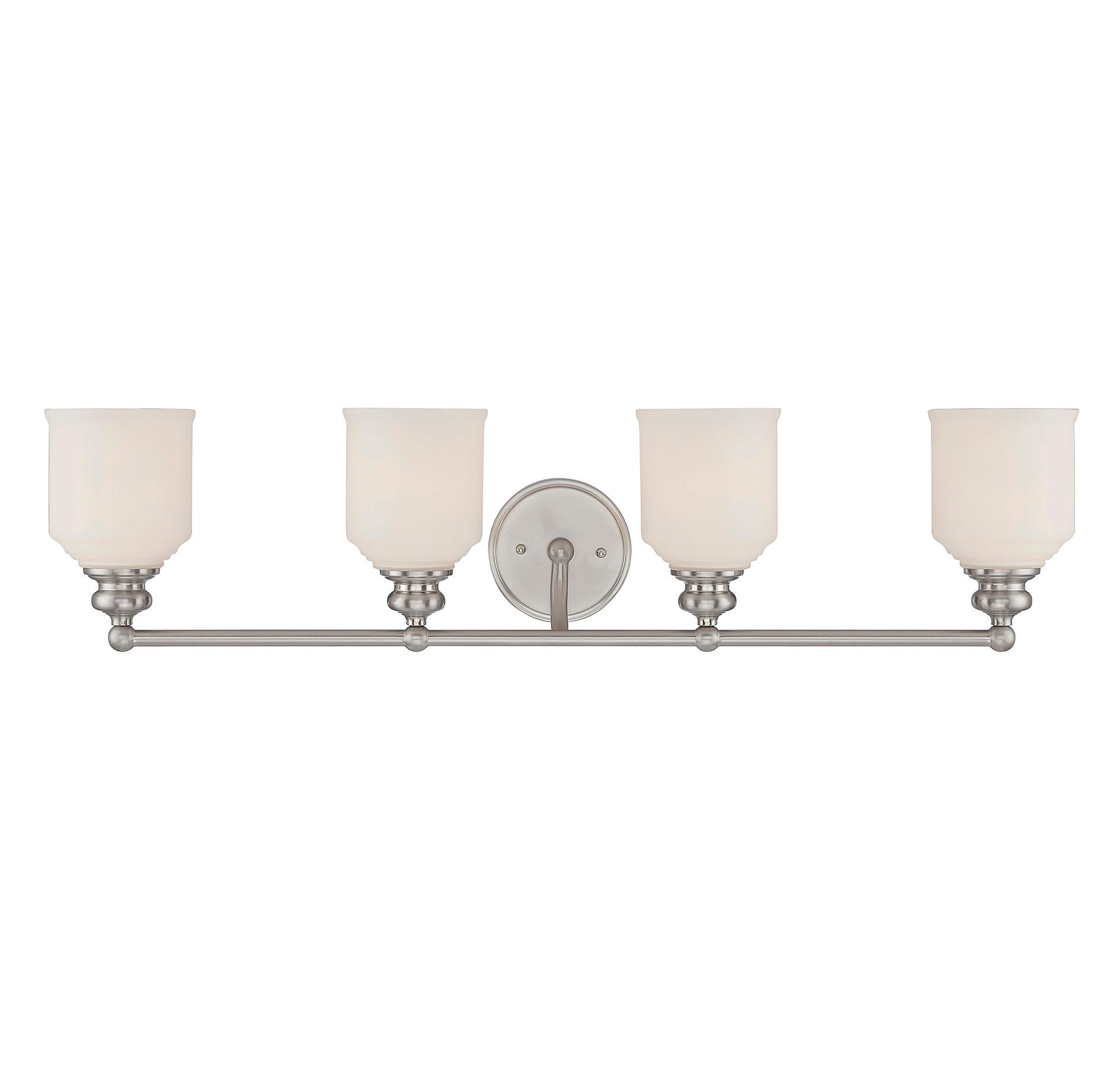 Savoy House Melrose by Brian Thomas 4-Light Bathroom Vanity Light in Satin Nickel - 8-6836-4-SN
