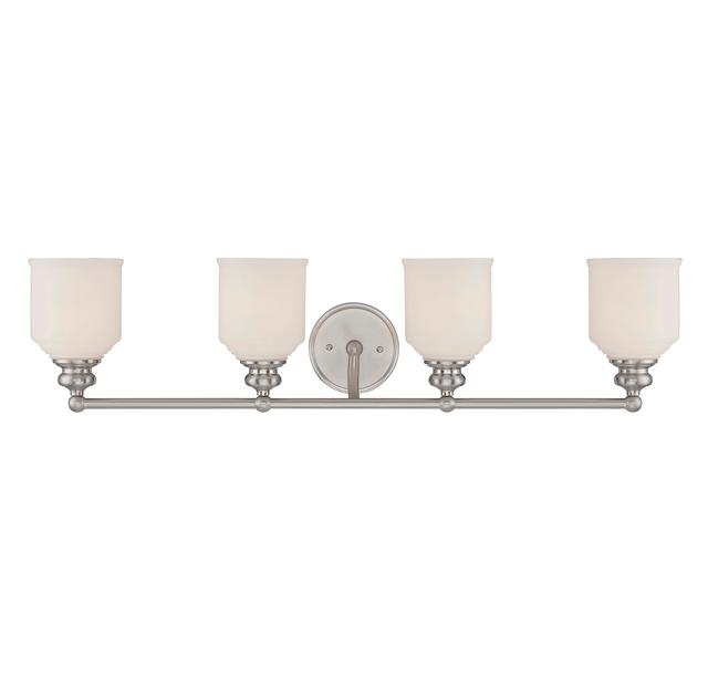 Savoy House Melrose by Brian Thomas 4-Light Bathroom Vanity Light in Satin Nickel - 8-6836-4-SN