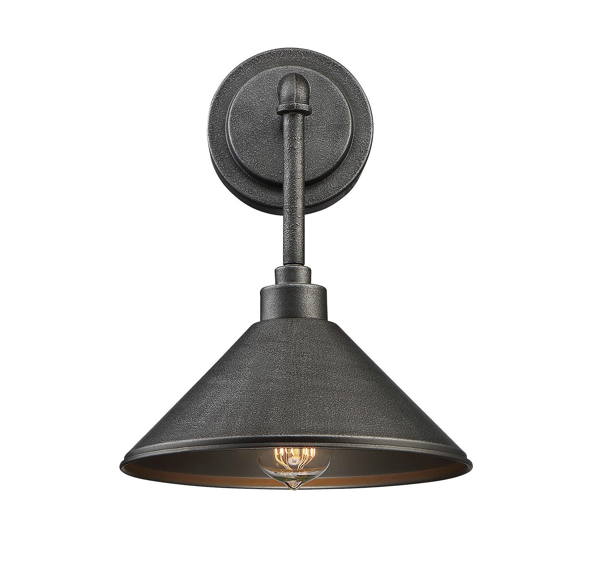 Savoy House Dansk 1-Light Damp Rated Sconce in Galvanized Metal - 9-6074-1-90