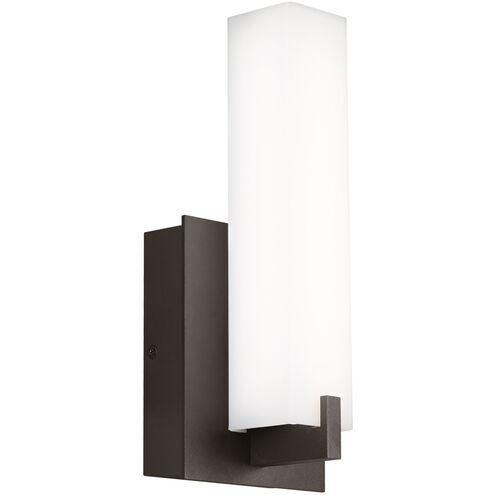 Cosmo 12" Outdoor Wall Light in Bronze and White Acrylic