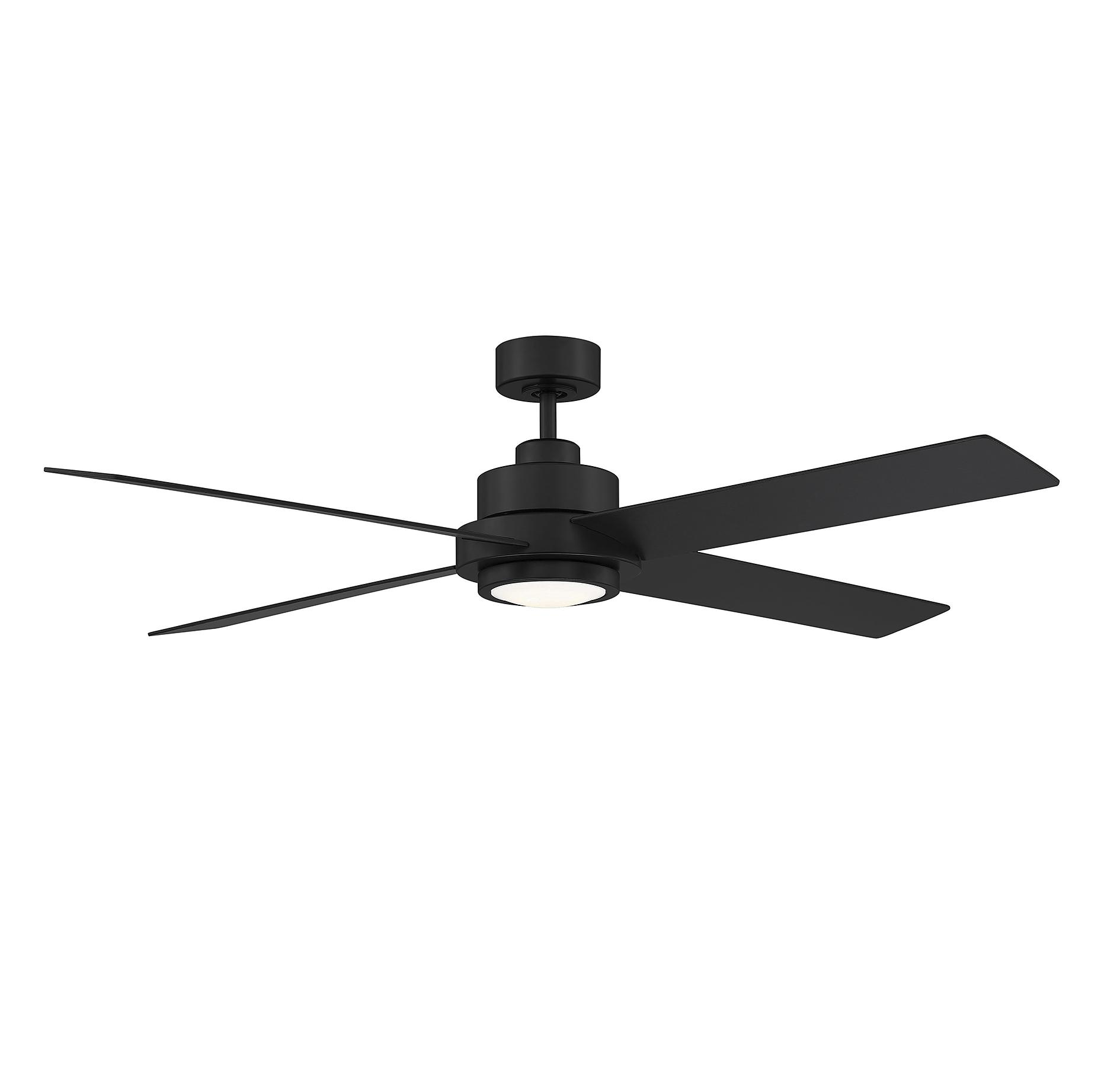 Trade Winds Caleb 56" LED Ceiling Fan in Matte Black - TW2211MBKRV
