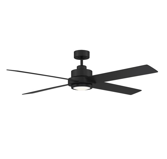 Trade Winds Caleb 56" LED Ceiling Fan in Matte Black - TW2211MBKRV