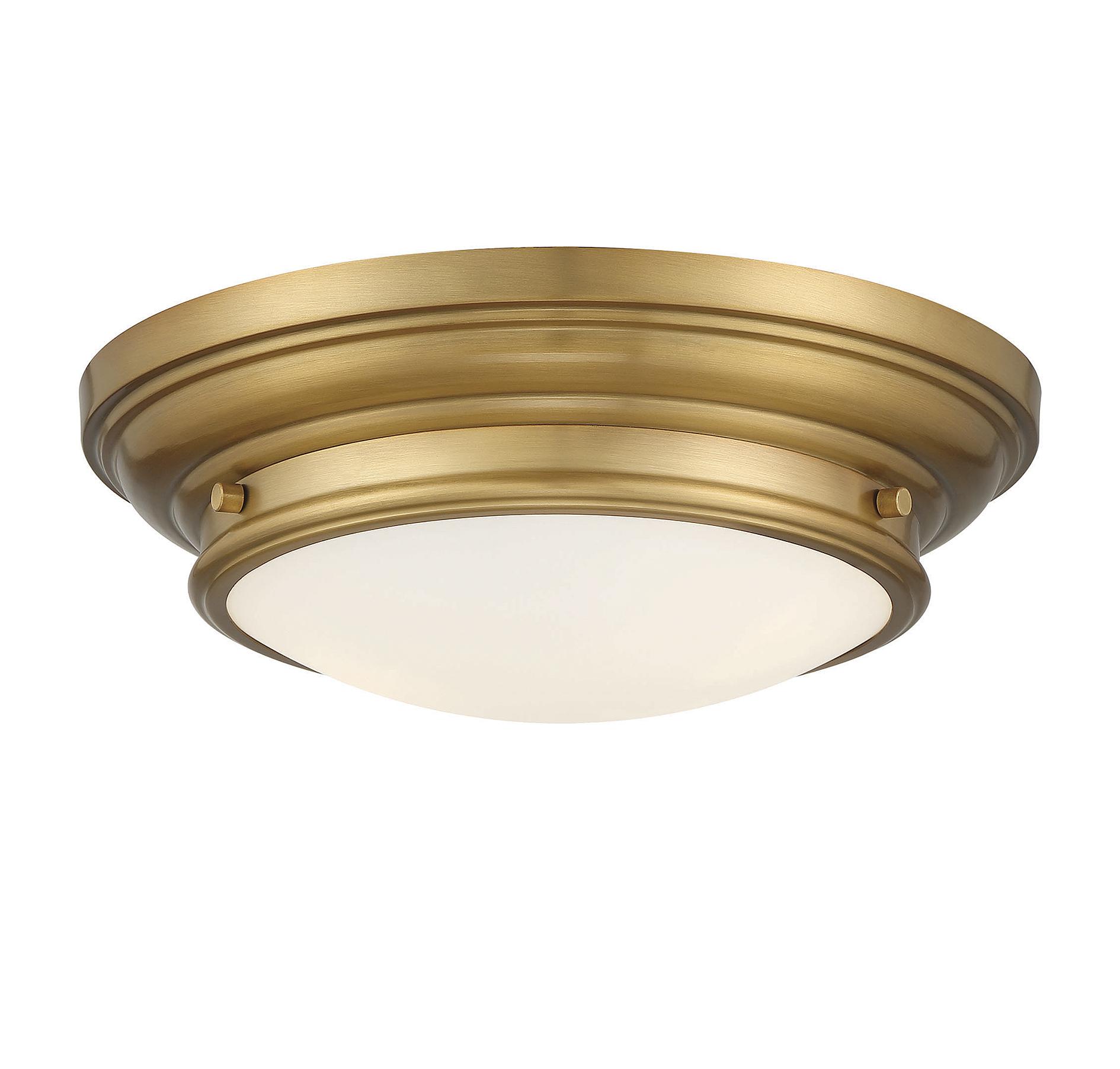 Trade Winds Lighting 2-Light Ceiling Light In Natural Brass - TW80068-NB