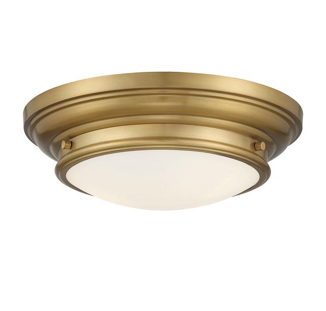 Trade Winds Lighting 2-Light Ceiling Light In Natural Brass - TW80068-NB