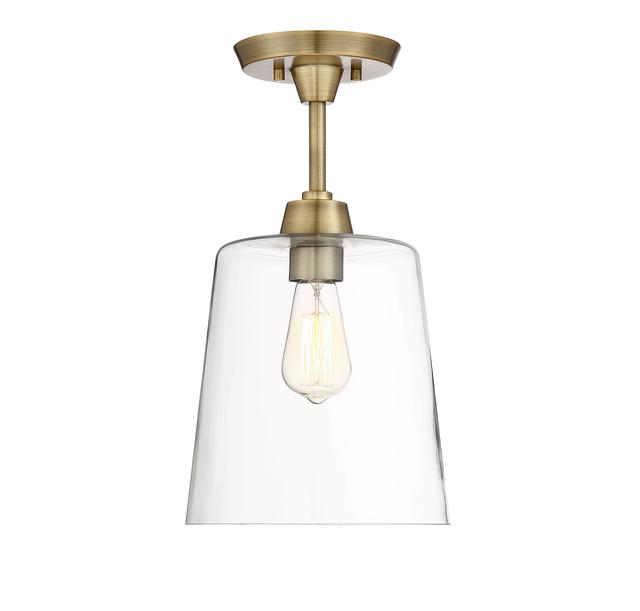 Trade Winds Lighting 1-Light Ceiling Light In Natural Brass - TW60010NB