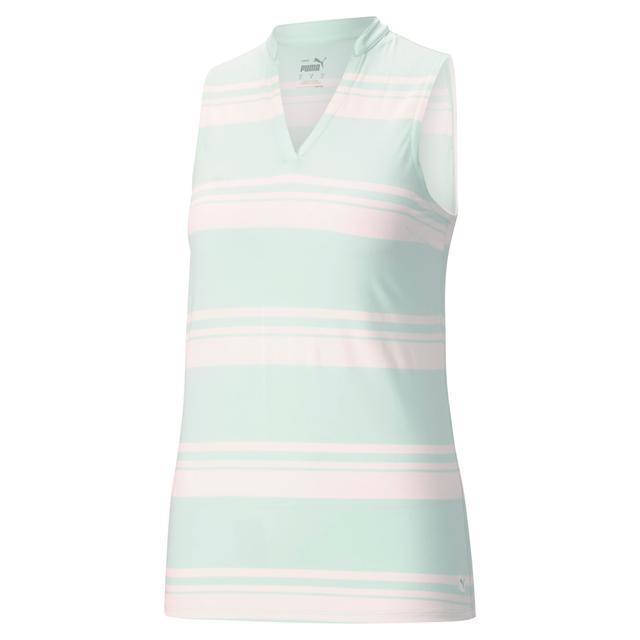 Puma Golf Ladies Cloudspun Valley Stripe Sleeveless Polo