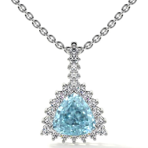 Platinum Tanzanite and Diamond Halo Pendant - P30144TZ (Setting Price)