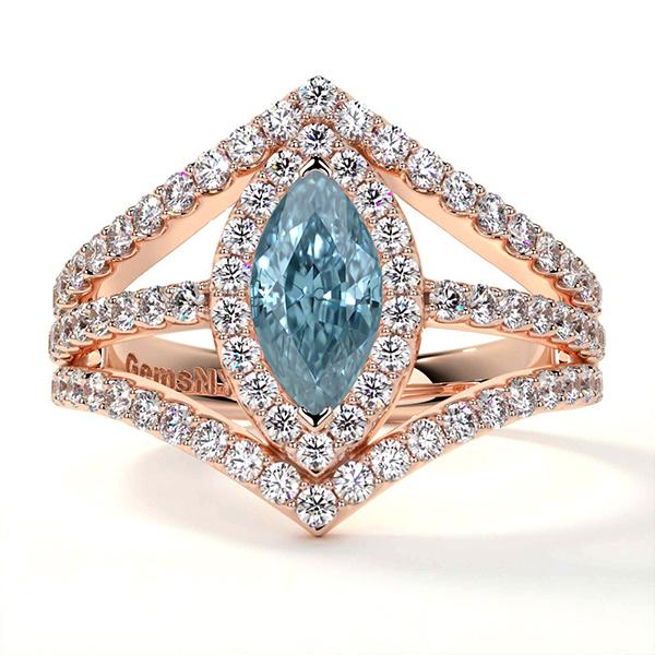 18K Rose Gold Tsavorite and Diamond Halo Ring - R10103TS (Setting Price)