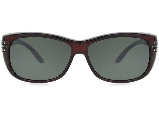 Women's Rectangle Sunglasses in Red with Gray Lenses by Foster Grant - Morgan