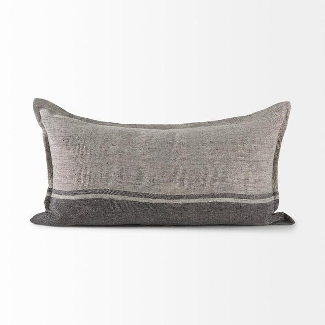Zadie Light and Dark Gray 14 x 26" Decorative Pillow Cover
