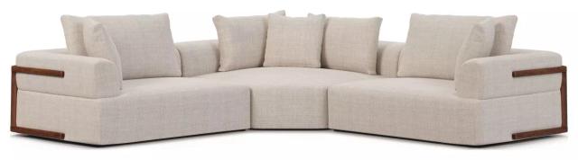 Warner Oatmeal 3 Piece LAF Sectional