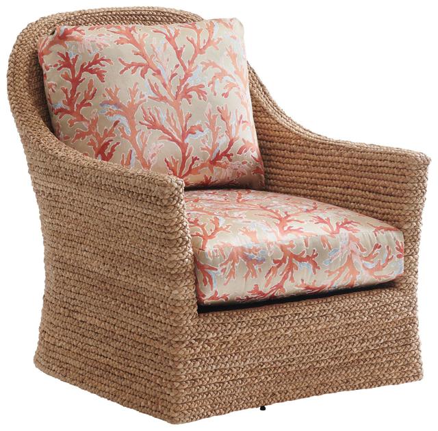 Palm Desert Soren Pink Upholstered Swivel Chair