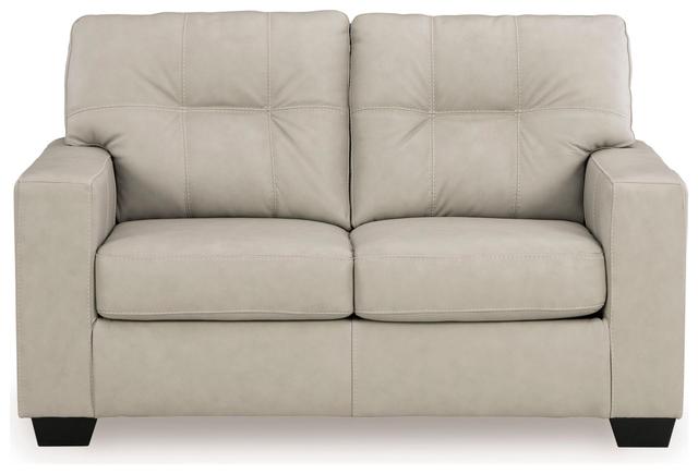 Santorine Bone Leather Loveseat