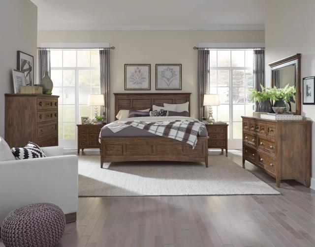 Ulas Toasted Nutmeg Storage Panel Bedroom Set