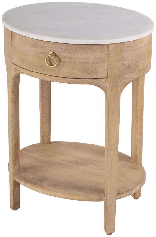 Ellen Natural 1 Drawer Nightstand