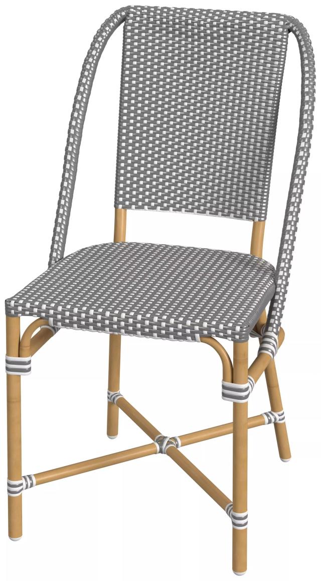 Tobias Gray and White Dot Outdoor Dining Chair