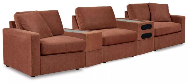 Modmax Spice 5 Piece Performance Fabric Sectional with Audio System