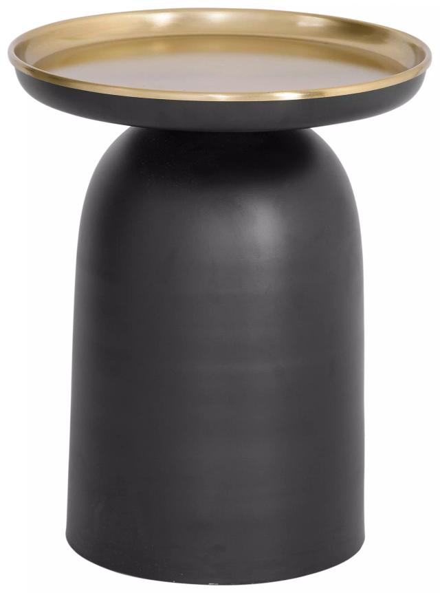 Leta Burnished Brass And Black Scatter Table