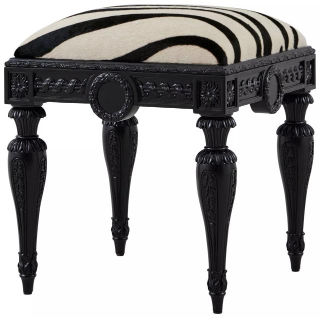 Spencer London One Fifth Black Upholstered Haringey Stool