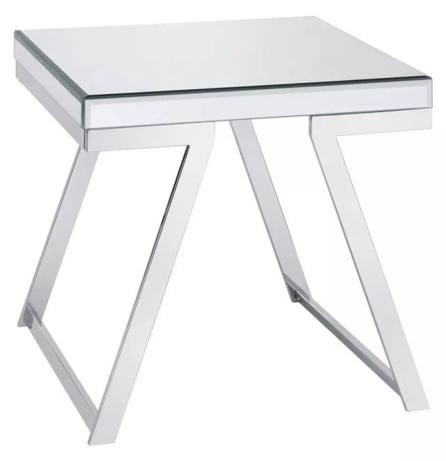 Alfresco Chrome Mirrored Top End Table