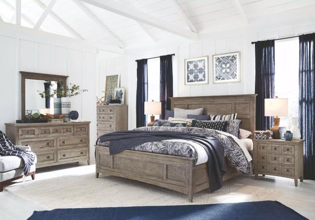 Ashton Grove Dovetail Grey Panel Storage Bedroom Set