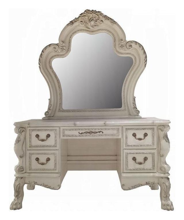 Dresden II Bone White Vanity Desk