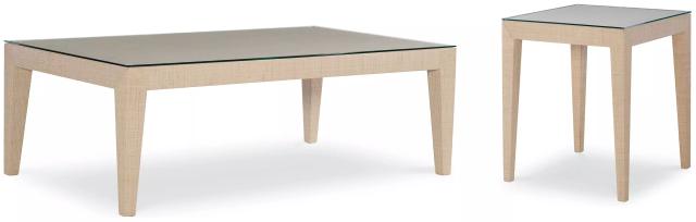 Santa Rosa Glass And Natural Occasional Table Set