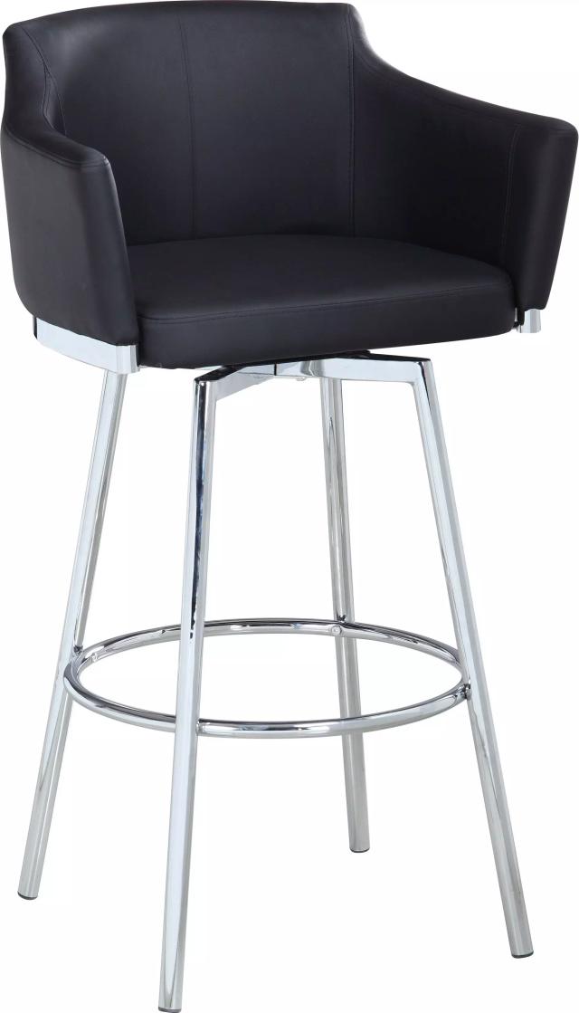 Dusty Black Swivel Counter Height Stool