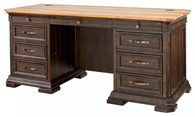 Sonoma Brown Double Pedestal Executive Desk
