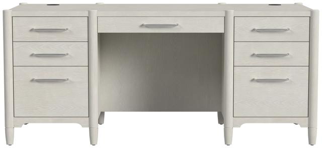 Towne White Double Pedestal Executive Desk
