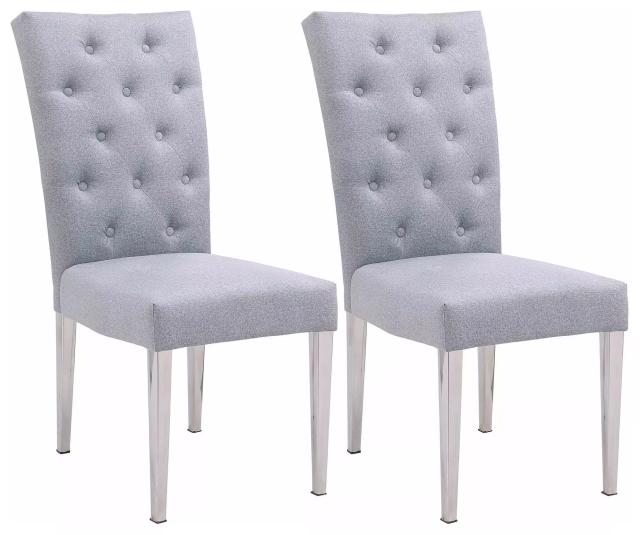 Kerry Light Gray Side Chair Set of 2