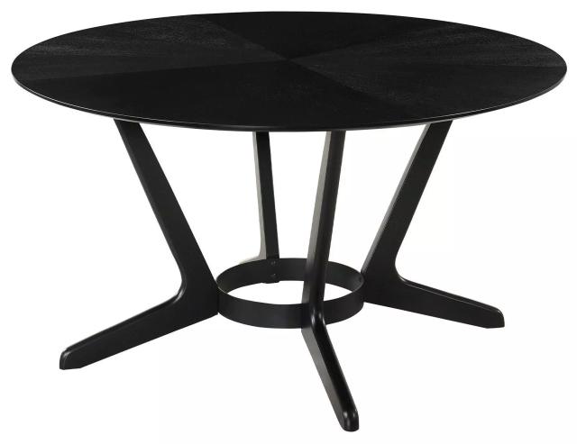 Santana Black Round Dining Table