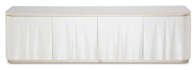 London Place Creamy Pearl 78" Media Cabinet