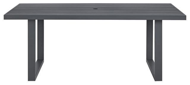 Fresca Dark Gray 77" Outdoor Rectangular Dining Table