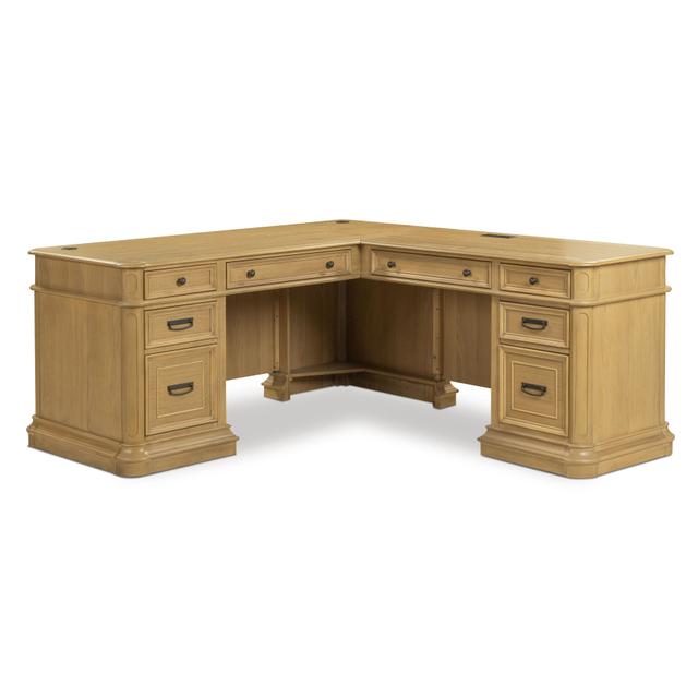 Winchester Natural Oak L-Shaped Desk