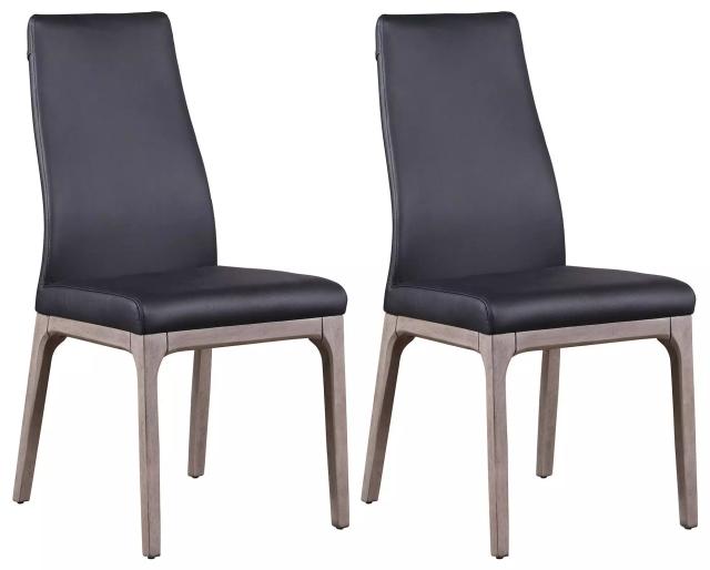 Rosario Black And Gray Side Chair Set of 2