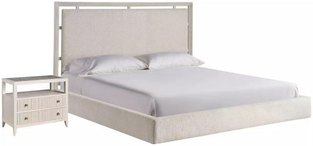 Avaline White Oak And Sheldon Ivory Upholstered Kendall Panel Bedroom Set