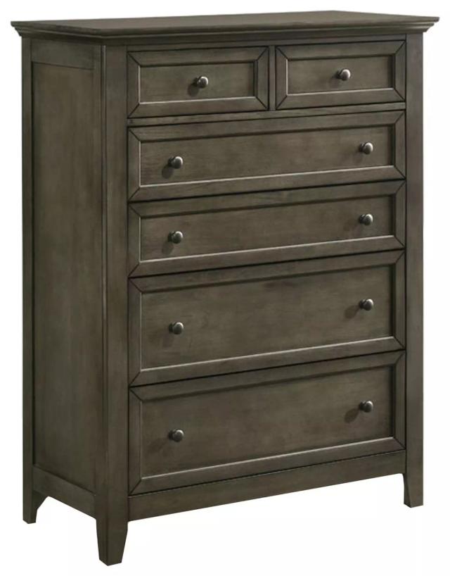 San Mateo Gray 6 Drawer Standard Chest