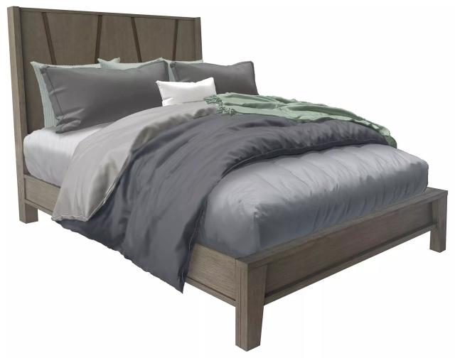 Sleek Minimal Moonstone King Panel Bed