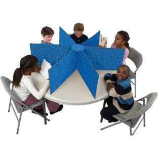 Multi Station Privacy Shield Blue Matte 1 station by Really Good Stuff LLC